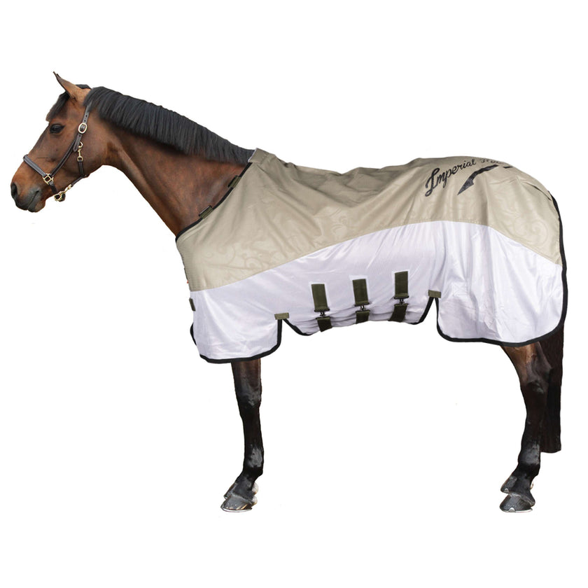 Imperial Riding Mosca e Coperta Antipioggia IRHSuper-dry Oliva chiaro Imperial Riding Mosca e Coperta Antipioggia IRHSuper-dry Oliva chiaro