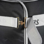 Bucas Anniversary Turnout Light Stay-Dry Black/Silver Bucas Anniversary Turnout Light Stay-Dry Black/Silver