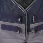 EQUITHÈME Coperta Impermeabile Tyrex 600D Punti blu scuro/grigi EQUITHÈME Coperta Impermeabile Tyrex 600D Punti blu scuro/grigi