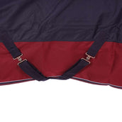 EQUITHÈME Tappeto da Esterno Tyrex 1200D 150g con Mezza Collo Navy/Bordeaux EQUITHÈME Tappeto da Esterno Tyrex 1200D 150g con Mezza Collo Navy/Bordeaux