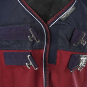 EQUITHÈME Tappeto da Esterno Tyrex 1200D 350g con collo Navy/Bordeaux EQUITHÈME Tappeto da Esterno Tyrex 1200D 350g con collo Navy/Bordeaux