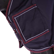EQUITHÈME Tappeto da Esterno Tyrex 1200D 0g con collo Navy/Bordeaux EQUITHÈME Tappeto da Esterno Tyrex 1200D 0g con collo Navy/Bordeaux