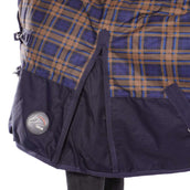 HKM Coperta con Collo Alto Providence Karo 1200D A scacchi blu scuro/marrone HKM Coperta con Collo Alto Providence Karo 1200D A scacchi blu scuro/marrone