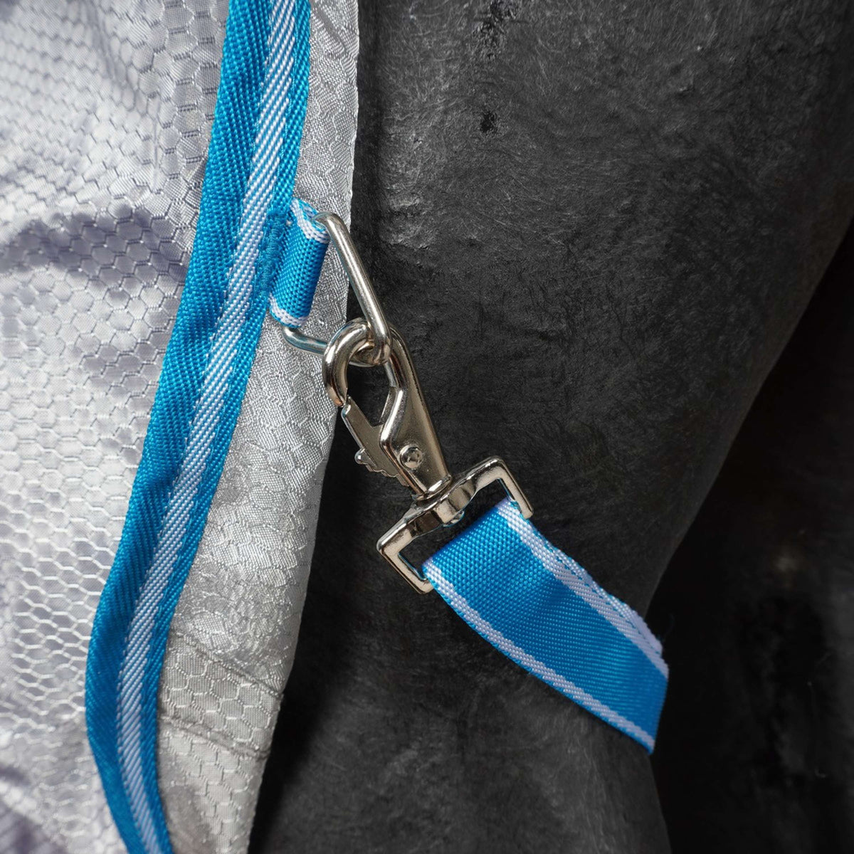 Weatherbeeta Coperta Antimosche Comfitec Hexi Shield Combo Neck Silver/Teal Blue Weatherbeeta Coperta Antimosche Comfitec Hexi Shield Combo Neck Silver/Teal Blue