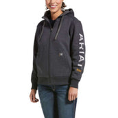 Ariat Felpa con cappuccio e zip Rebar All-Weather Donne Charcoal Heather Ariat Felpa con cappuccio e zip Rebar All-Weather Donne Charcoal Heather