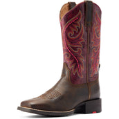 Ariat Stivali Western Round Up Back Zip Donne Worn Mocha/Rasberry Ariat Stivali Western Round Up Back Zip Donne Worn Mocha/Rasberry