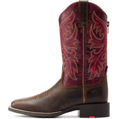 Ariat Stivali Western Round Up Back Zip Donne Worn Mocha/Rasberry Ariat Stivali Western Round Up Back Zip Donne Worn Mocha/Rasberry