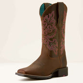 Ariat Stivali Western Round Up Wide Square Toe Sassy Brown Ariat Stivali Western Round Up Wide Square Toe Sassy Brown