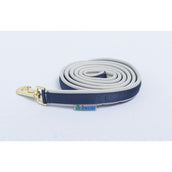 Bucas Lead Rein Dublin Padded Blu marino/Argento Bucas Lead Rein Dublin Padded Blu marino/Argento