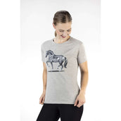 HKM T-Shirt Graphical Horse Grigio chiaro/Melange HKM T-Shirt Graphical Horse Grigio chiaro/Melange