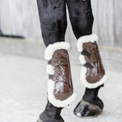 Kentucky Horsewear Stinchiere Bamboo Elastic Vegan Sheepskin Marrone Kentucky Horsewear Stinchiere Bamboo Elastic Vegan Sheepskin Marrone