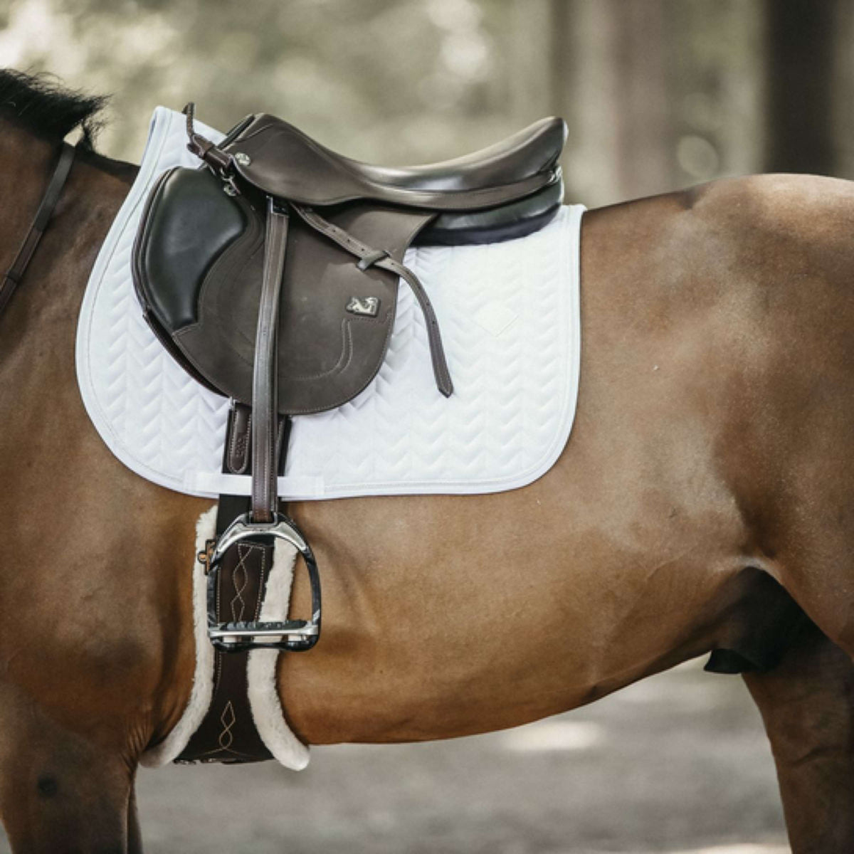 Kentucky Horsewear Sottosella da Salto Fishbone Bianco Kentucky Horsewear Sottosella da Salto Fishbone Bianco