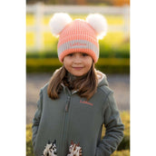 LeMieux Beanie Mini Double Pom Bambini Peach Punch LeMieux Beanie Mini Double Pom Bambini Peach Punch