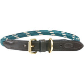 WeatherBeeta Dog Collar Pelle di corda Hunter Green/Brown WeatherBeeta Dog Collar Pelle di corda Hunter Green/Brown