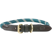 WeatherBeeta Dog Collar Pelle di corda Hunter Green/Brown WeatherBeeta Dog Collar Pelle di corda Hunter Green/Brown