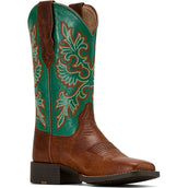 Ariat Stivali Western Round Up Stretchfit Donne Arizona Brown/Aged Jade Ariat Stivali Western Round Up Stretchfit Donne Arizona Brown/Aged Jade