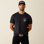 Ariat Maglietta American Bison Tee Uomini Charcoal Heather Ariat Maglietta American Bison Tee Uomini Charcoal Heather