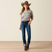Ariat Blusa Arizona Western Donne Ombre Blue Southwest Ariat Blusa Arizona Western Donne Ombre Blue Southwest