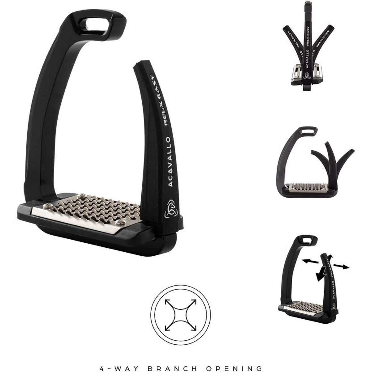 Acavallo Staffe REL-X Easy Arancione/Nero Acavallo Staffe REL-X Easy Arancione/Nero