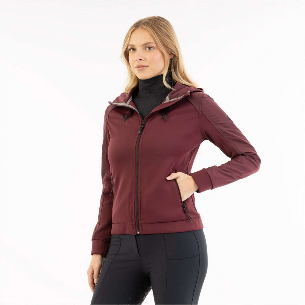 ANKY Felpa con cappuccio e zip AW25 Windsor Wine ANKY Felpa con cappuccio e zip AW25 Windsor Wine
