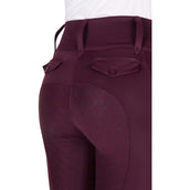 EQUITHÈME Leggings da Equitazione Alize Full Grip Viola EQUITHÈME Leggings da Equitazione Alize Full Grip Viola