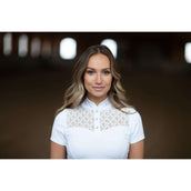 Equestrian Stockholm Maglietta da Competizione Crystal Champion Bianco Equestrian Stockholm Maglietta da Competizione Crystal Champion Bianco