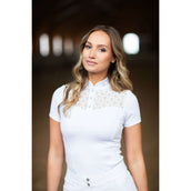 Equestrian Stockholm Maglietta da Competizione Crystal Champion Bianco Equestrian Stockholm Maglietta da Competizione Crystal Champion Bianco