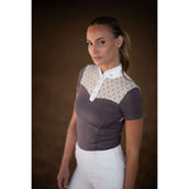 Equestrian Stockholm Maglietta da Competizione Crystal Champion Bianco/Dark Violet Equestrian Stockholm Maglietta da Competizione Crystal Champion Bianco/Dark Violet