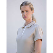 Equestrian Stockholm Poloshirt Zip Sand Equestrian Stockholm Poloshirt Zip Sand