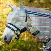 Horseware Maschera per Mosche Newmarket Marina di Witney Horseware Maschera per Mosche Newmarket Marina di Witney