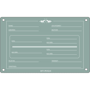 HV Polo Targa per Box HVPPolo Tedesco Aqua Sky HV Polo Targa per Box HVPPolo Tedesco Aqua Sky