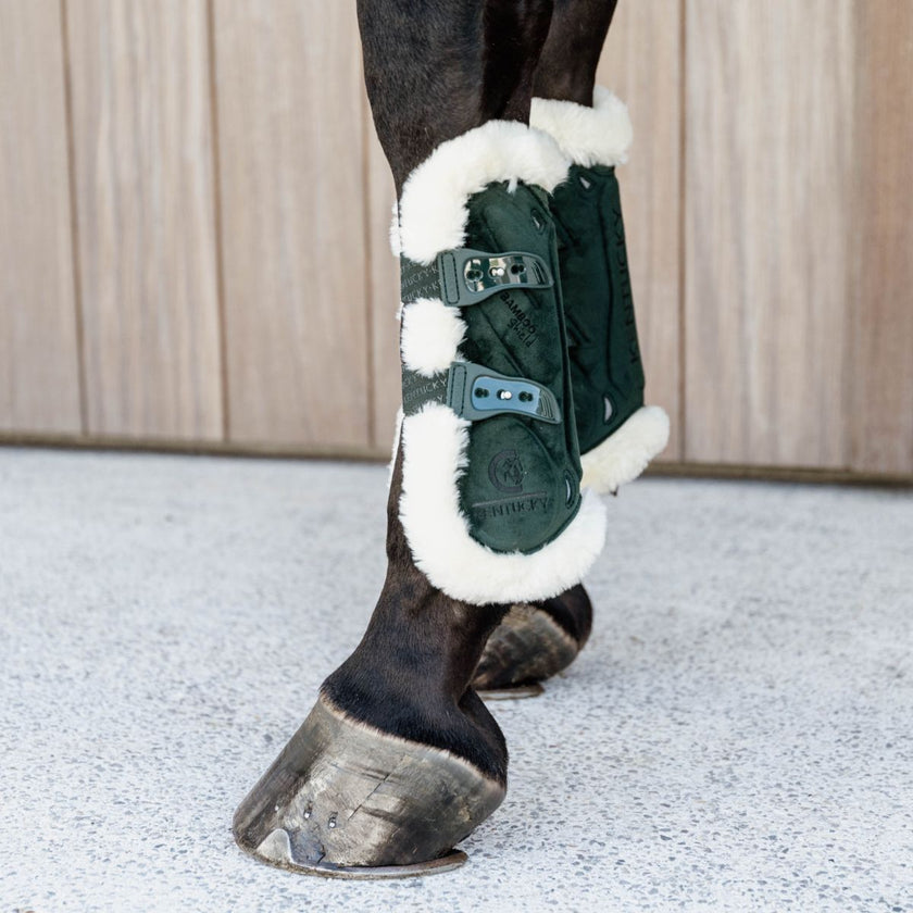 Kentucky Horsewear Stinchiere Bamboo Elastic Vegan Verde scuro Kentucky Horsewear Stinchiere Bamboo Elastic Vegan Verde scuro