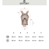 Kentucky Maschera per Mosche Heart con Orecchie e Naso Nero Kentucky Maschera per Mosche Heart con Orecchie e Naso Nero