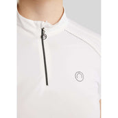 Montar Maglietta da Competizione MoPearl Pintucks Gun Metal Crystals Bianco Montar Maglietta da Competizione MoPearl Pintucks Gun Metal Crystals Bianco