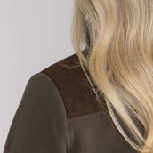 Aubrion by Shires Felpa con cappuccio e zip Heritage Fleece Oliva scura Aubrion by Shires Felpa con cappuccio e zip Heritage Fleece Oliva scura