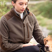 Aubrion by Shires Felpa con cappuccio e zip Heritage Fleece Oliva scura Aubrion by Shires Felpa con cappuccio e zip Heritage Fleece Oliva scura