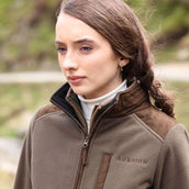 Aubrion by Shires Felpa con cappuccio e zip Heritage Fleece Oliva scura Aubrion by Shires Felpa con cappuccio e zip Heritage Fleece Oliva scura