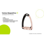 Tech Stirrups Staffe Venice Sloped EVO Nero/Blu Tech Stirrups Staffe Venice Sloped EVO Nero/Blu