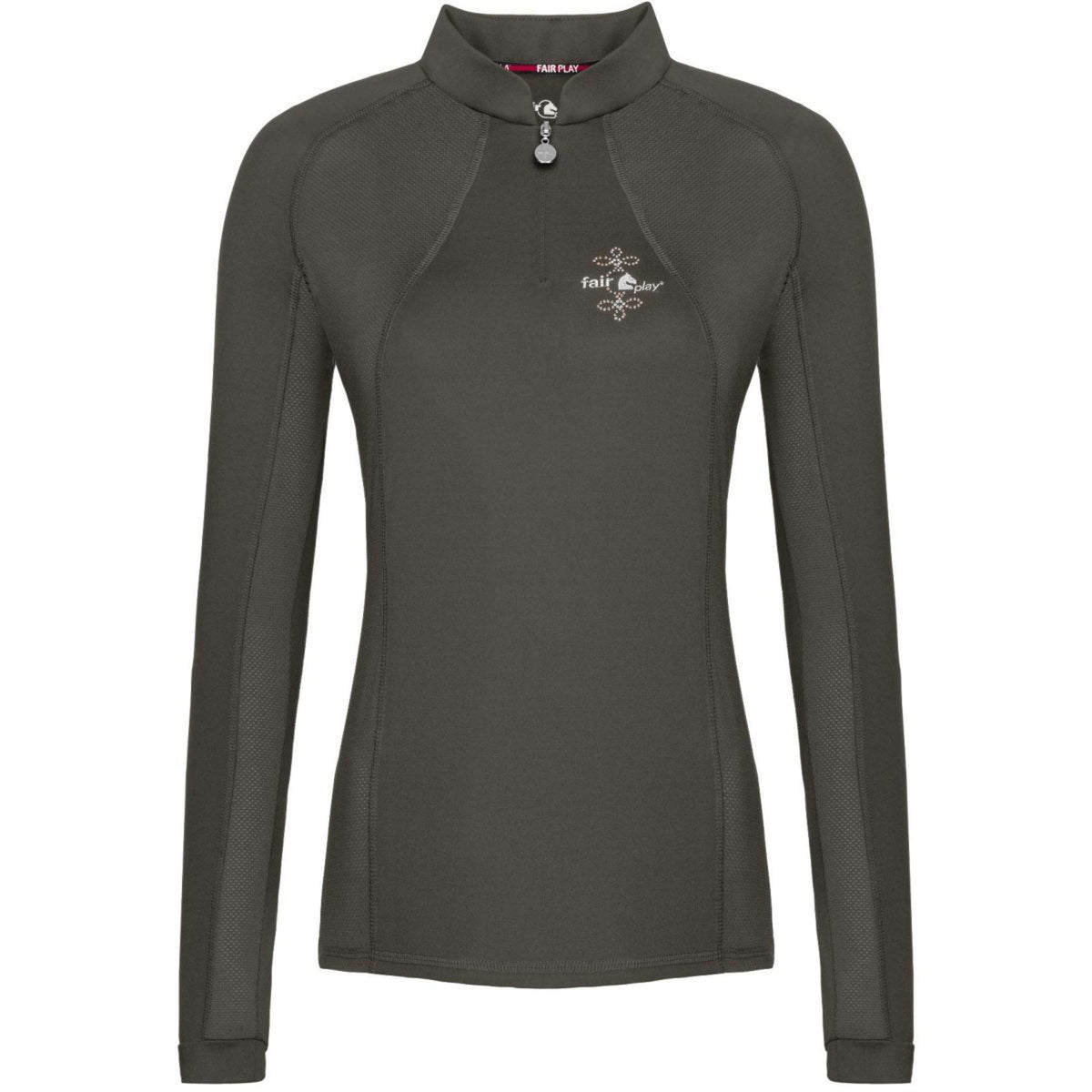 Olive Haze Shirt Paula Lange Ärmel Foschia d'oliva