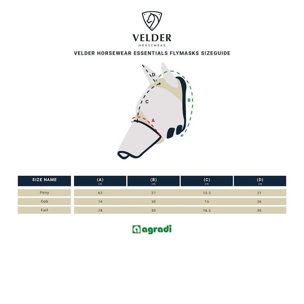 Velder Horsewear Essentials Maschera per Mosche con Orecchie Sand Stone