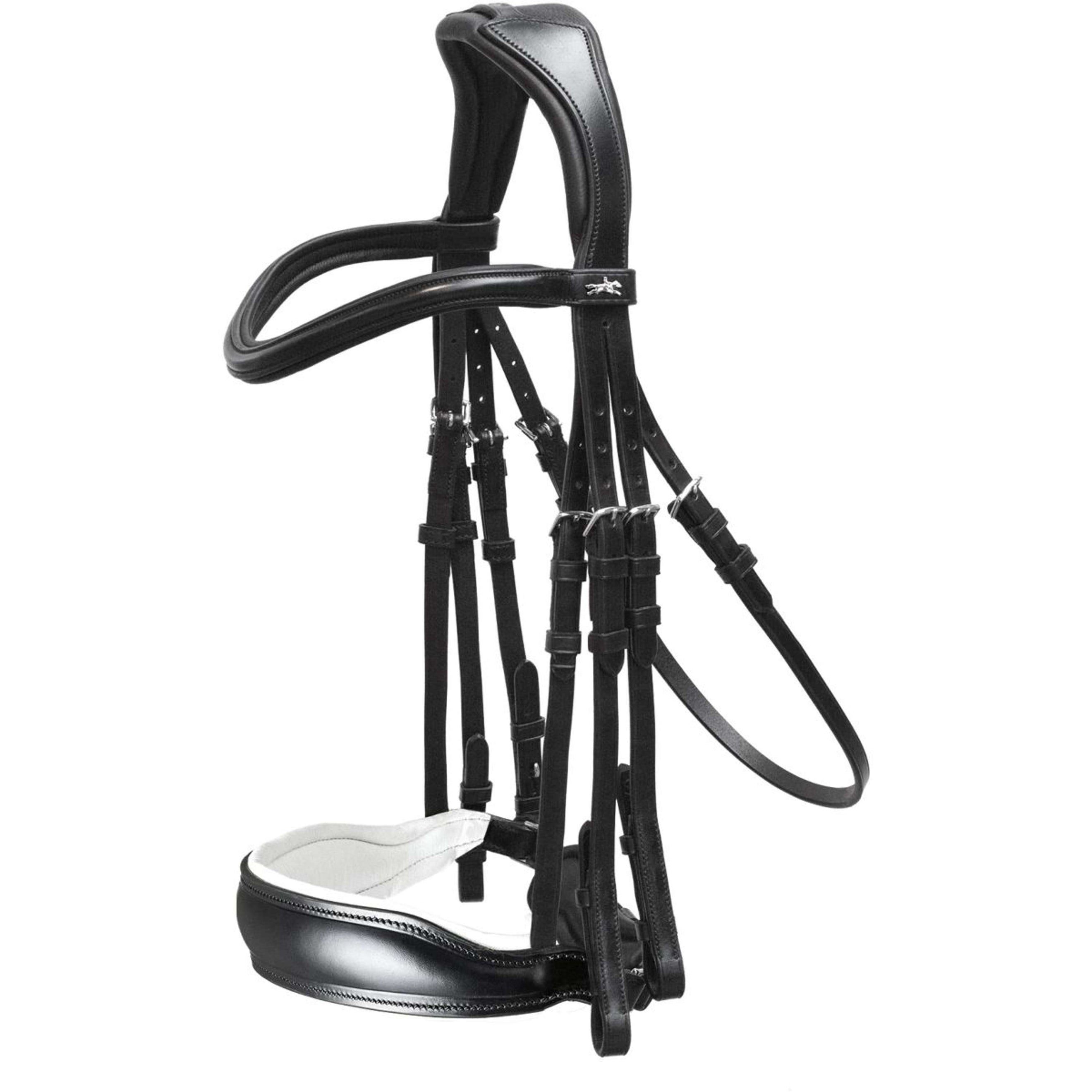 Schockemöhle Briglia Doppia Classic Line Milan Nero/Bianco