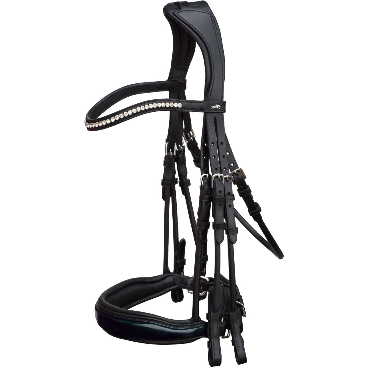 Schockemöhle Briglia Doppia Classic Line Venice Nero/Vernice/Argento