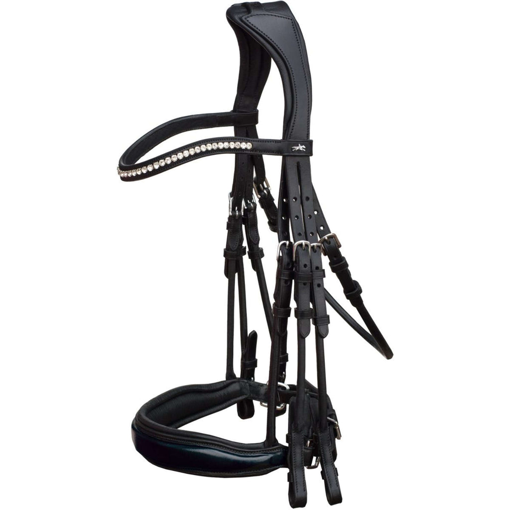 Schockemöhle Briglia Doppia Classic Line Venice Nero/Vernice/Argento