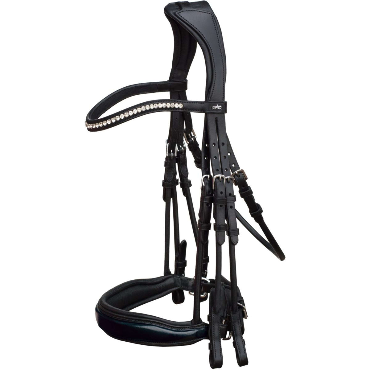 Schockemöhle Briglia Doppia Classic Line Venice Nero/Vernice/Argento