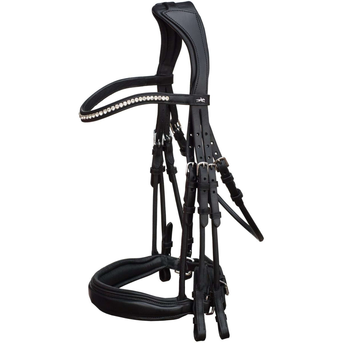 Schockemöhle Briglia Doppia Classic Line Venice Nero Argento