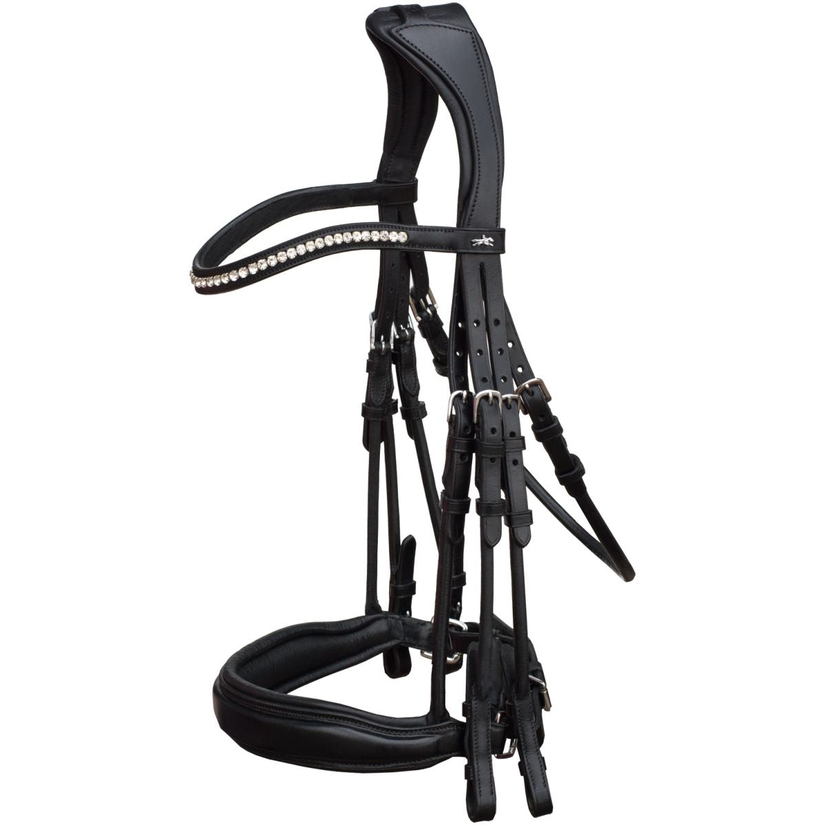 Schockemöhle Briglia Doppia Classic Line Venice Nero Argento