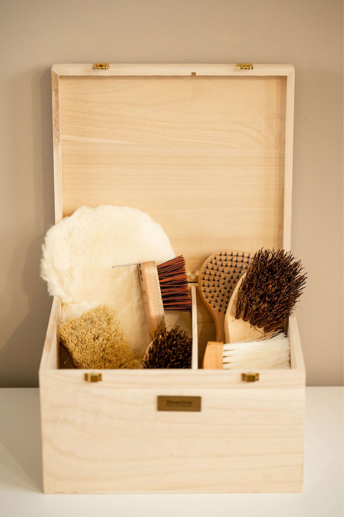 Showtime Scatola per Toelettatura Luxe met borstels Beige