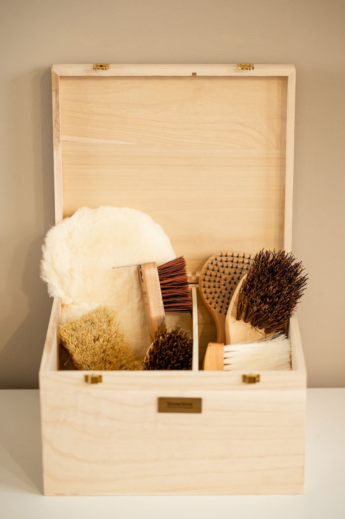 Showtime Scatola per Toelettatura Luxe met borstels Beige