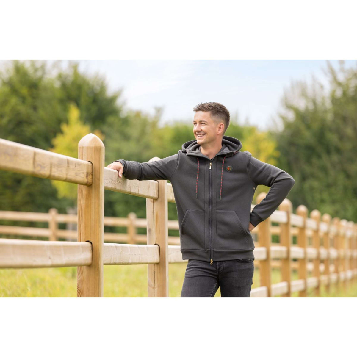 Covalliero Felpa con cappuccio e zip Anniversary Uomini Graphite