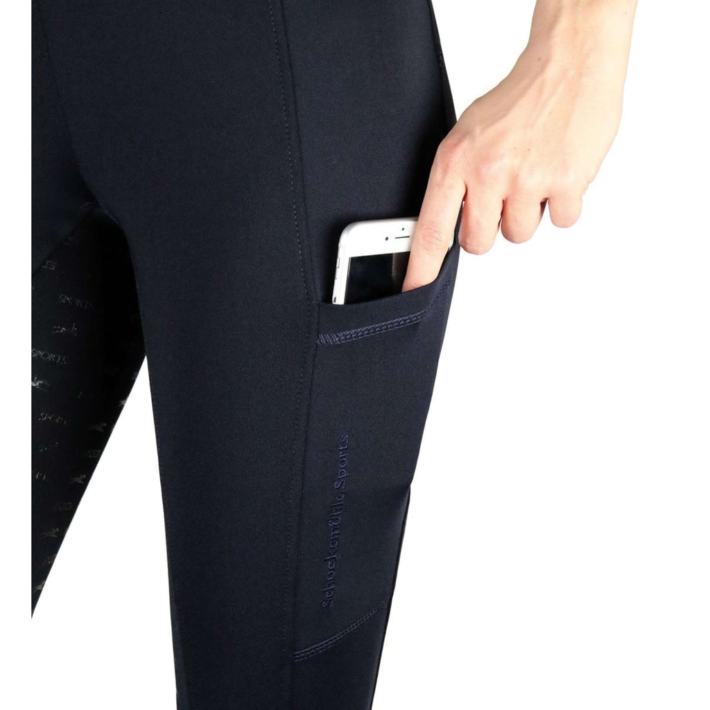 Schockemöhle Leggings da Equitazione Equinox Pocket Full Grip Ocean